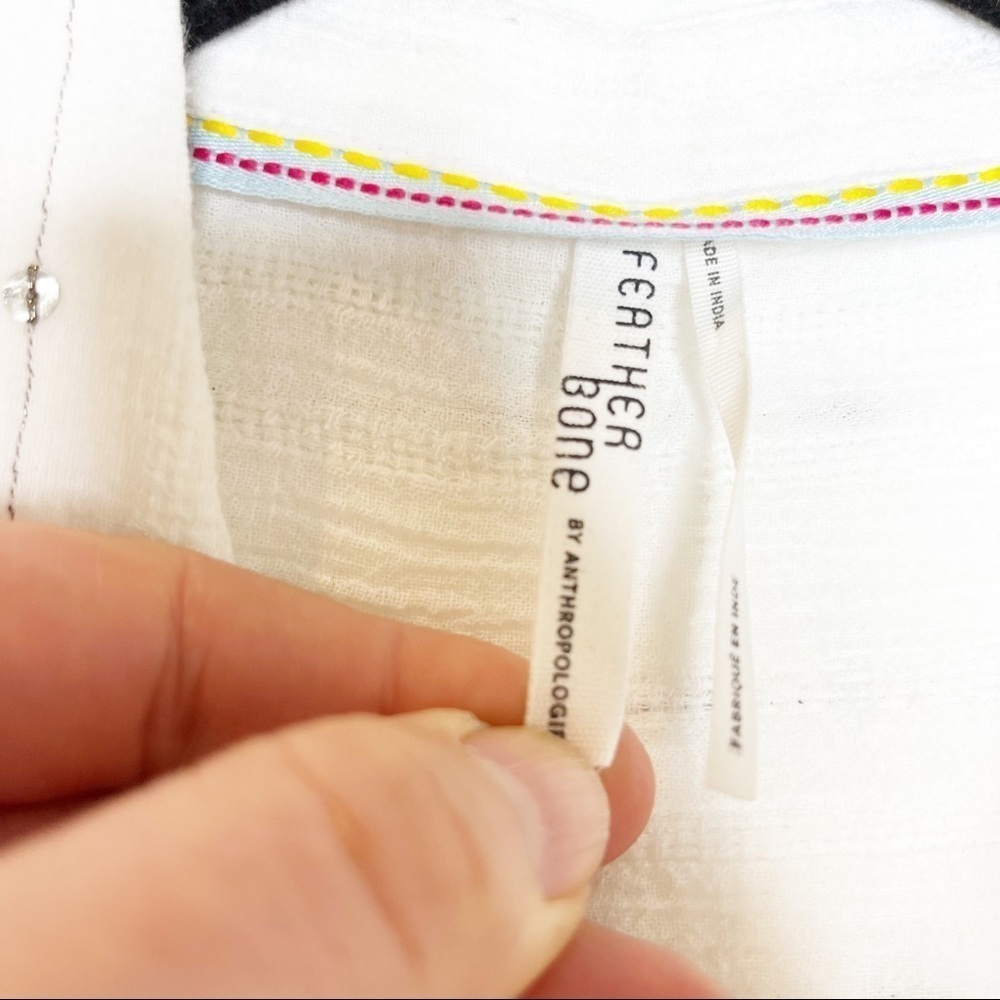 Feather Bone | Sparkle Striped Button Down Shirt - Picture 6 of 6